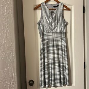 Chetta B Black, White, & Gray Dress